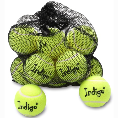 Купить Мяч для большого тенниса Indigo (12 шт в сетке) начальный уровень в Пугачёве 